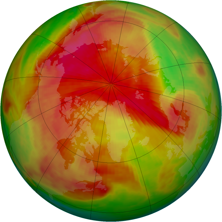 Arctic ozone map for 10 April 1982